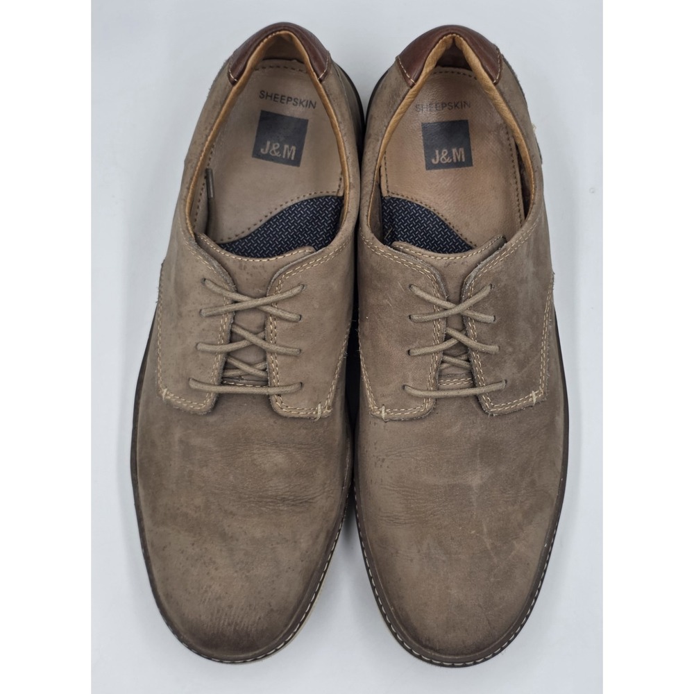 Johnston & Murphy Shoes Mens 12 M Oxford Dress Casual 25-8358 Brown Sheep Skin - Picture 8 of 12